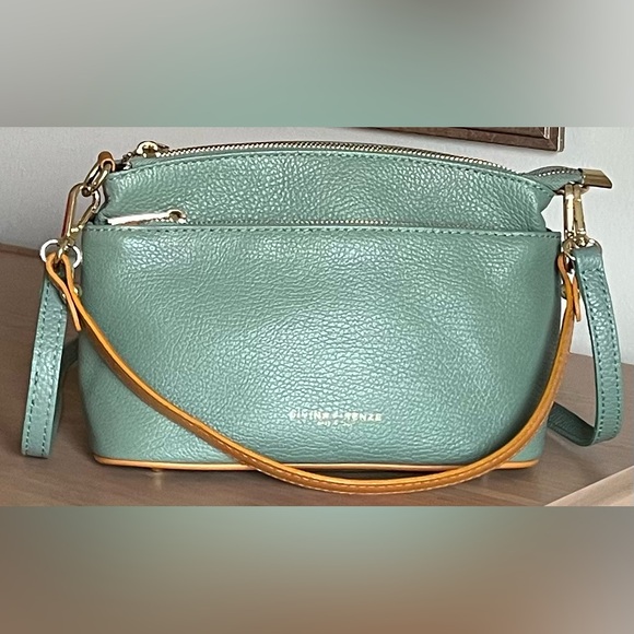 Firenze Handbags - Divina Firenze (LN) green pebbled Italian leather crossbody purse